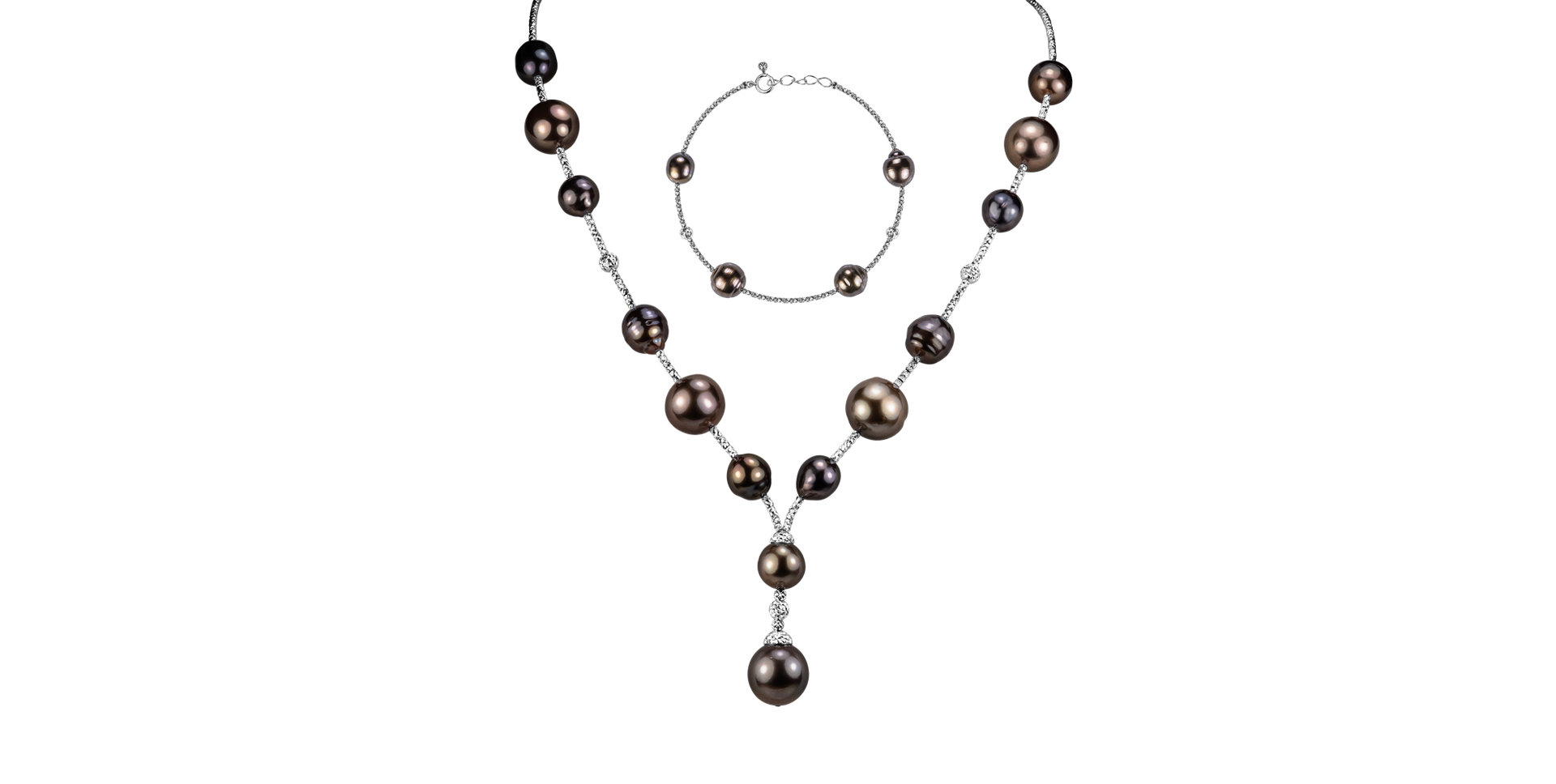 Náhrdelník a náramek s perlami Velvet Pearls