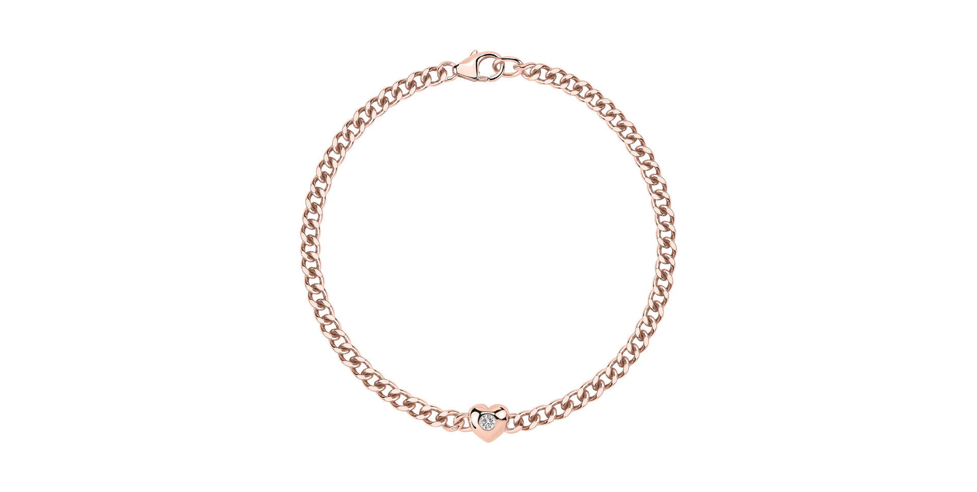 Náramek s diamantem Heartline