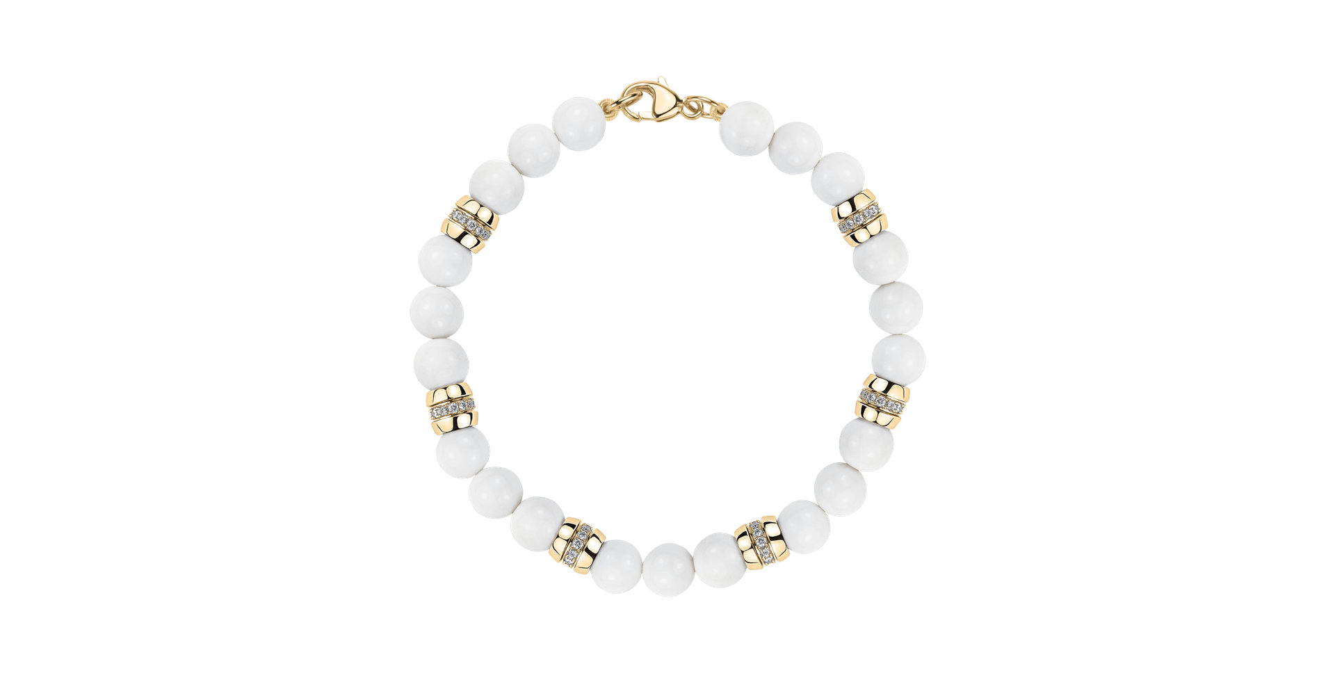 Náramek s diamanty a acháty Moonlace