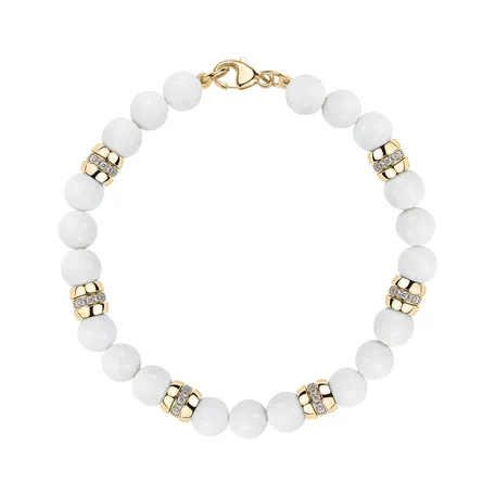 Náramek s diamanty a acháty Moonlace