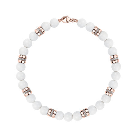 Náramek s diamanty a acháty Moonlace