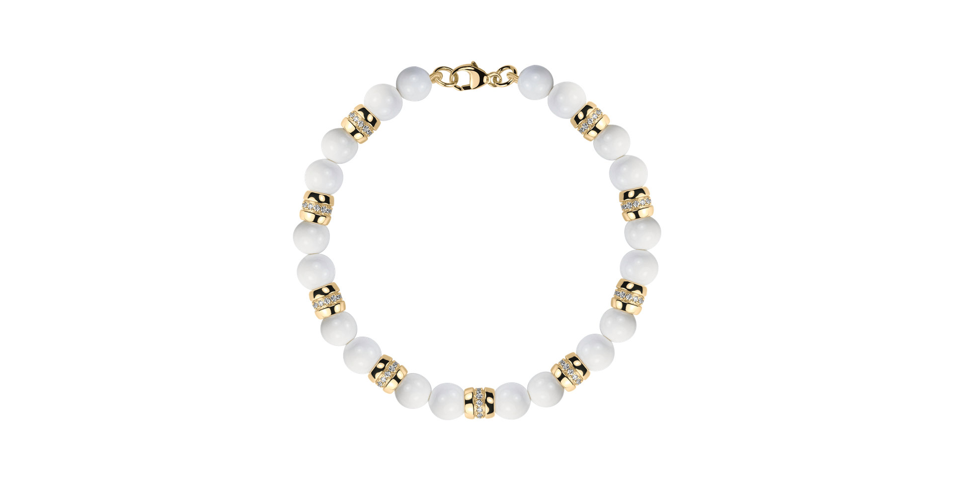 Náramek s diamanty a acháty Starlight Veil