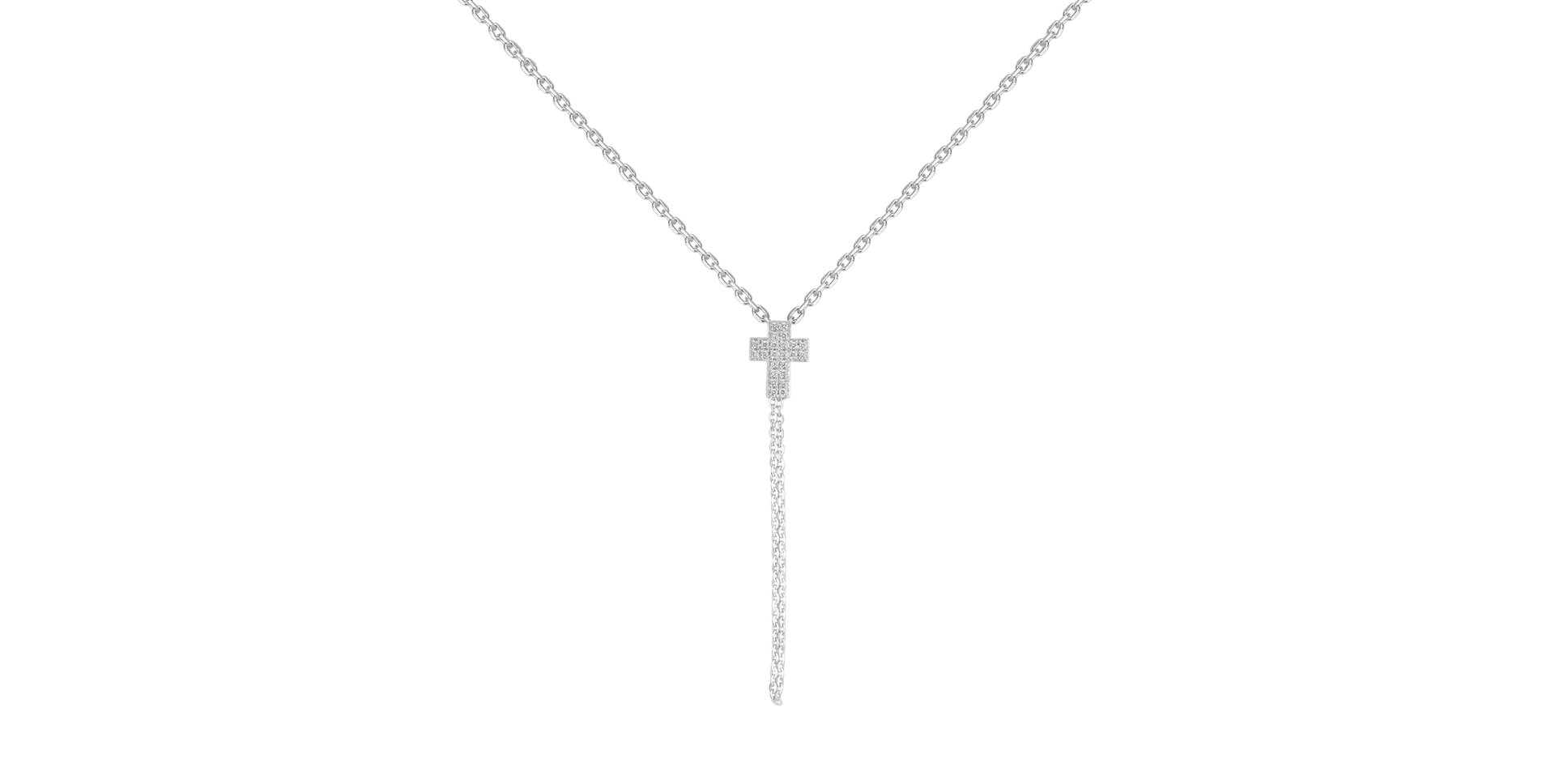 Náhrdelník s diamanty Divine Cross