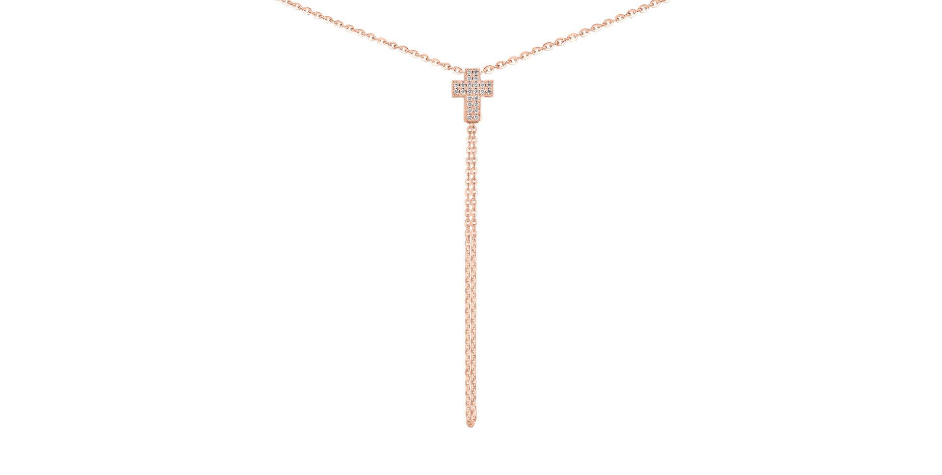 Náhrdelník s diamanty Divine Cross