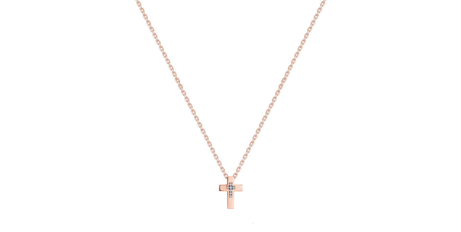 Náhrdelník s diamanty Shinny Cross