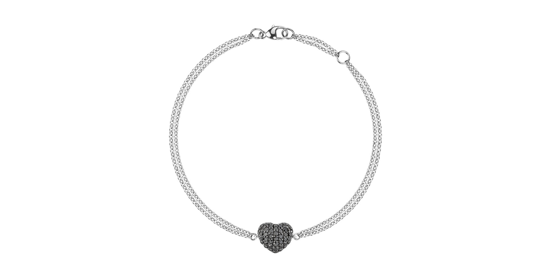 Náramek s diamanty Love Heart
