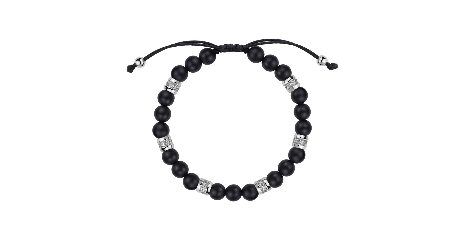 Náramek s diamanty a acháty Eclipse String