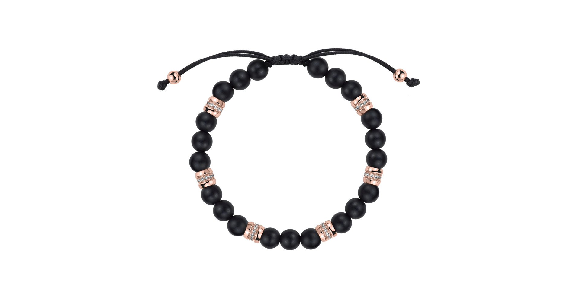 Náramek s diamanty a acháty Eclipse String