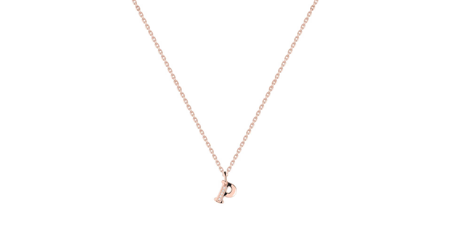 Náhrdelník s diamanty Dream Letter P