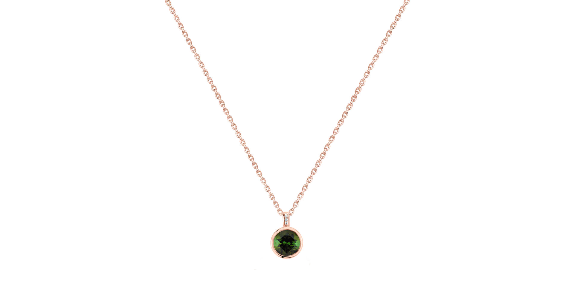 Náhrdelník s diamanty a turmalínem Regal Elegance