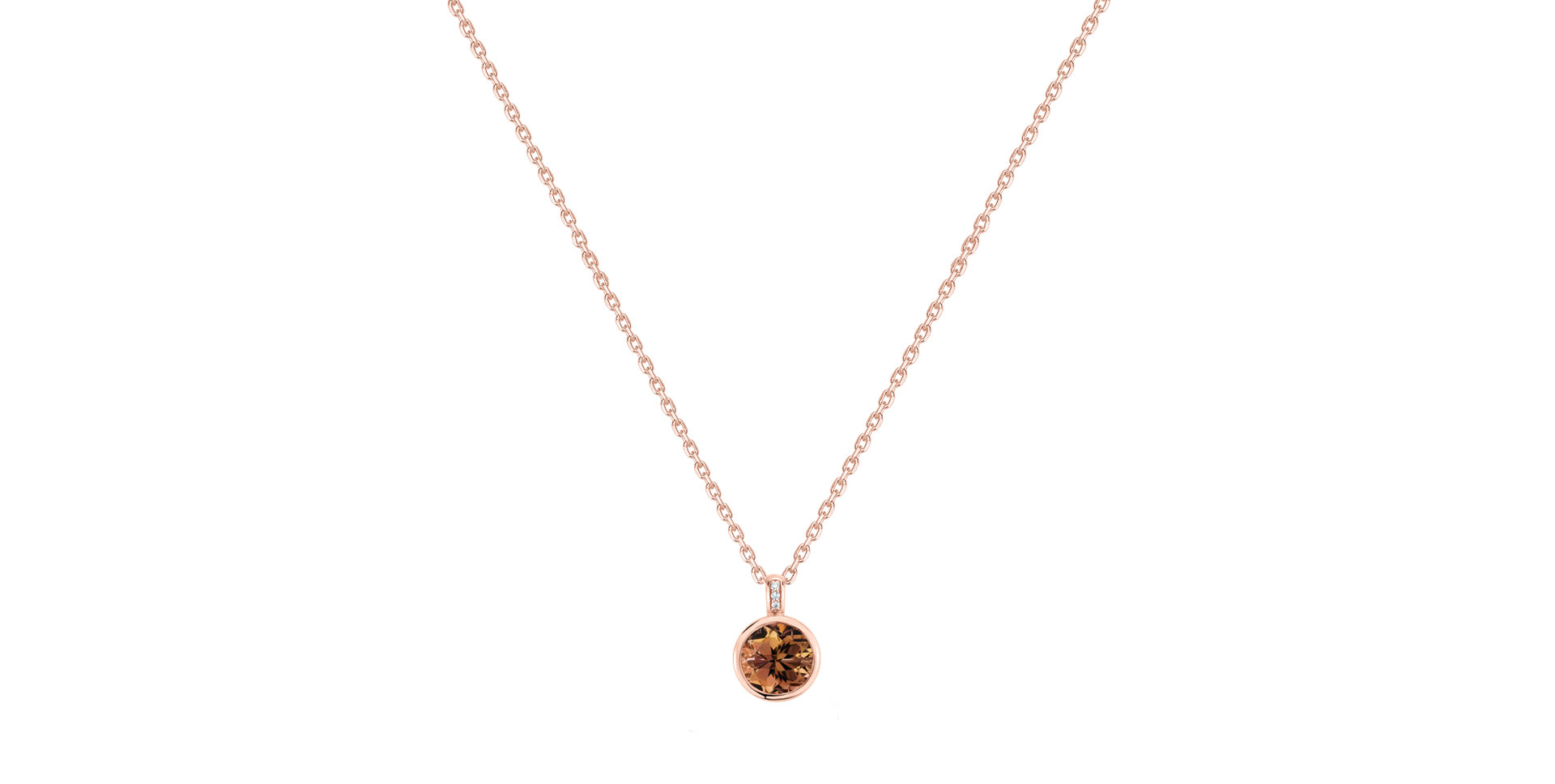 Náhrdelník s diamanty a turmalínem Regal Elegance