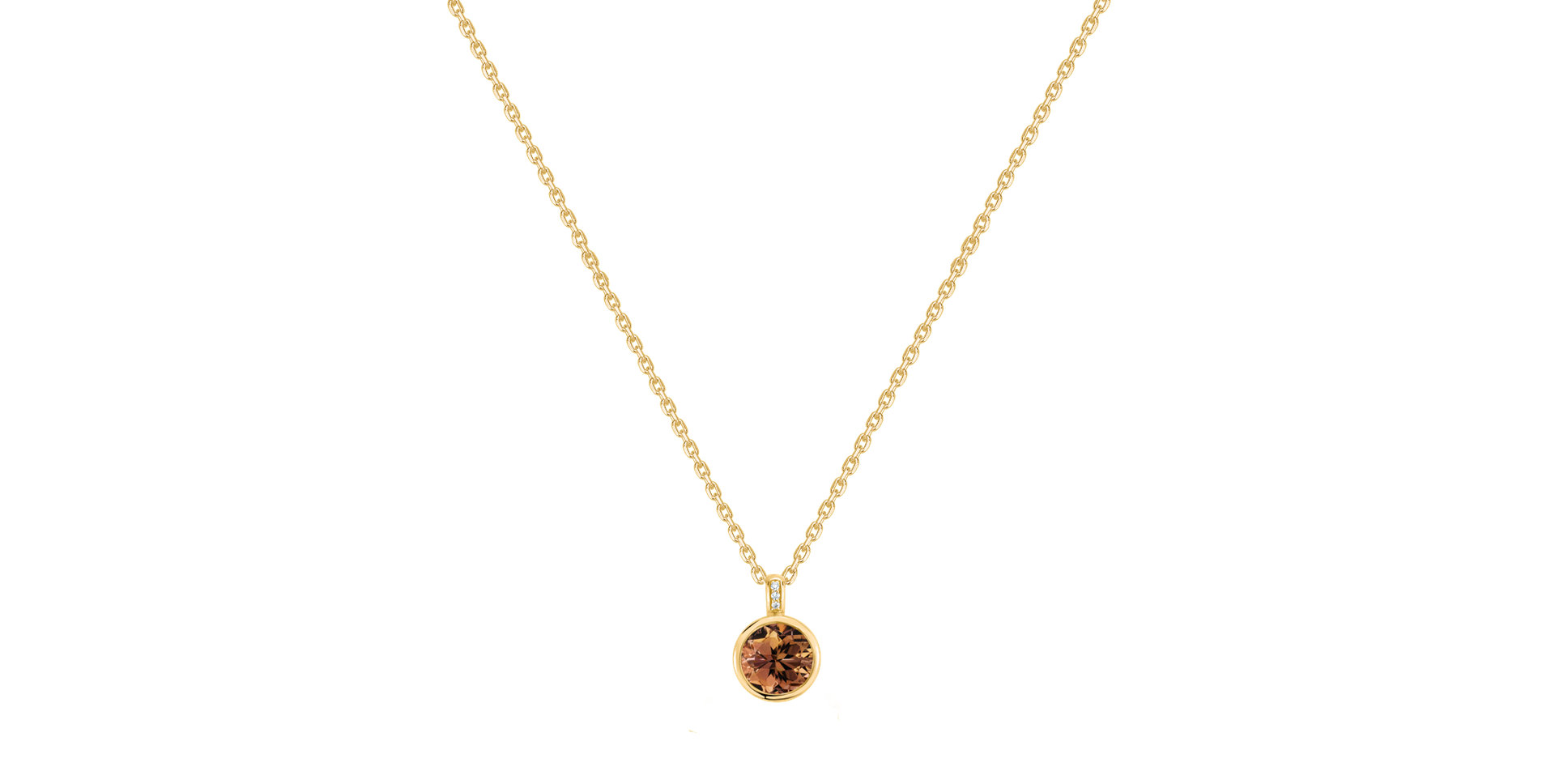 Náhrdelník s diamanty a turmalínem Regal Elegance