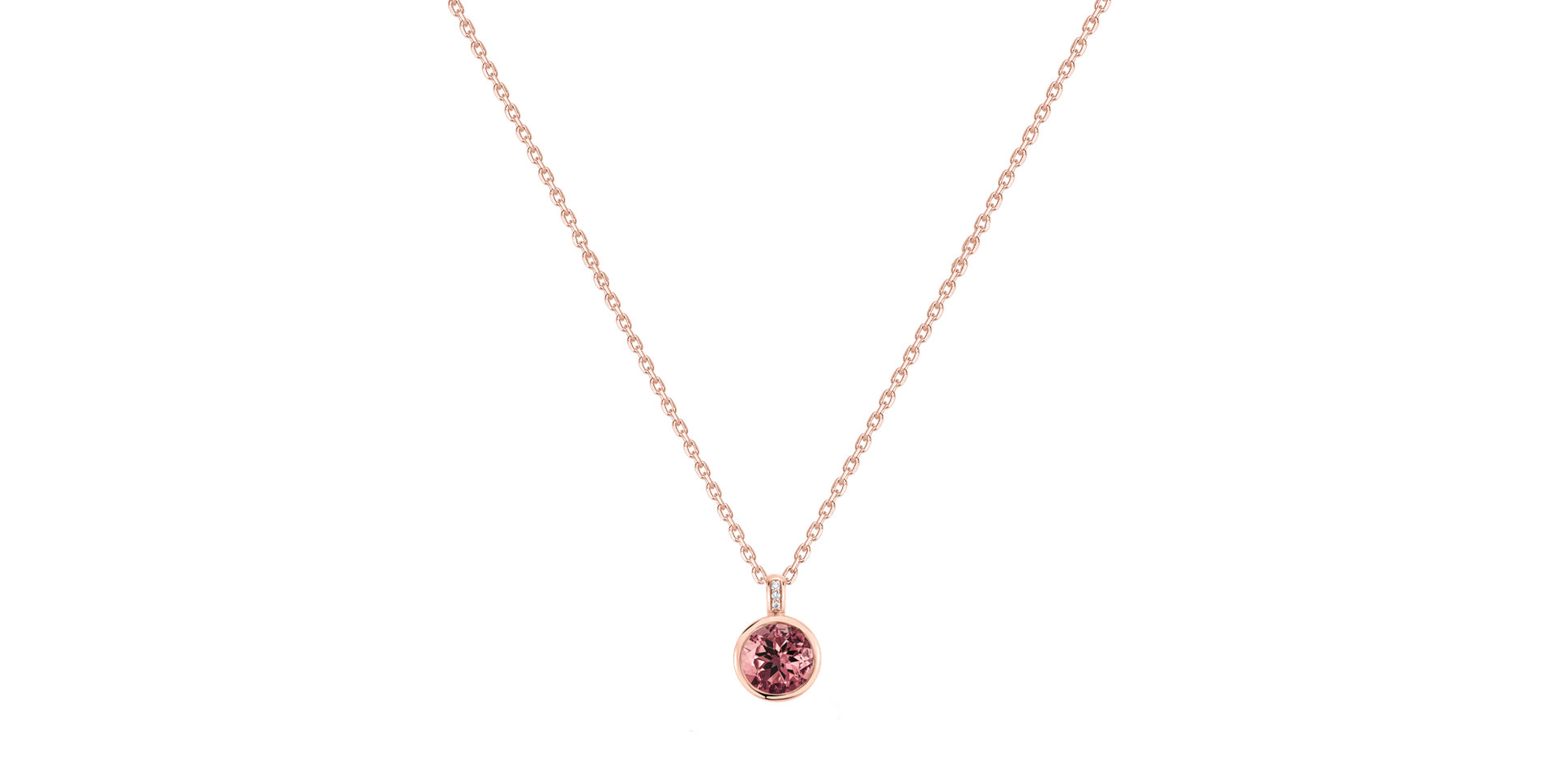 Náhrdelník s diamanty a turmalínem Regal Elegance