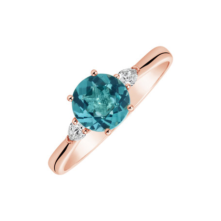 Diamond ring with Apatite Royal Oasis