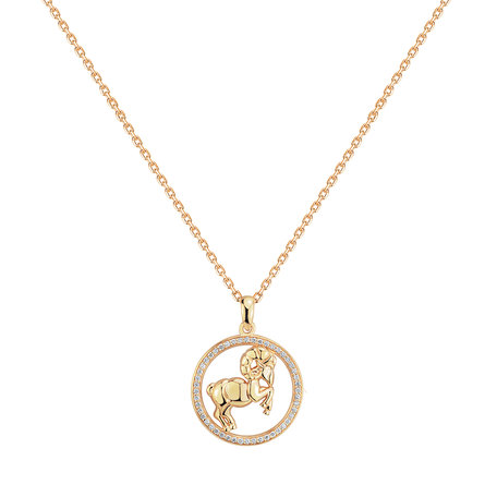 Náhrdelník s diamanty Starlit Zodiac Aries