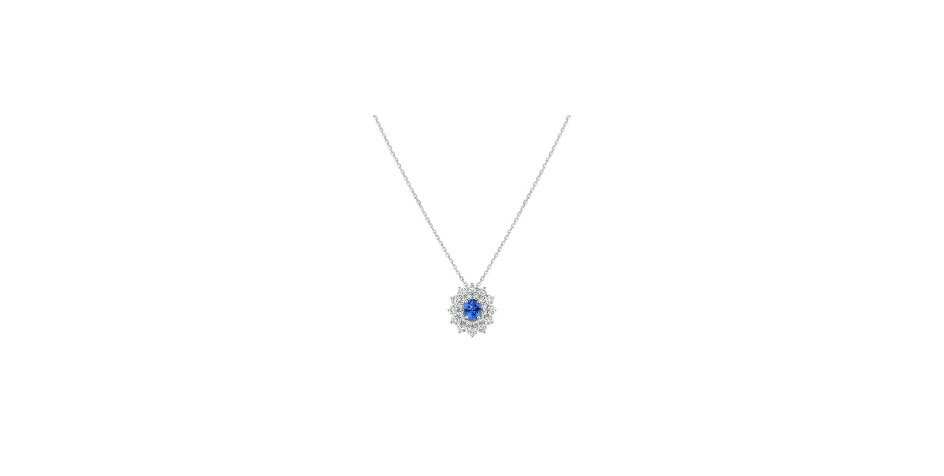 Náhrdelník s diamanty a tanzanitem Queen of Tanzanite