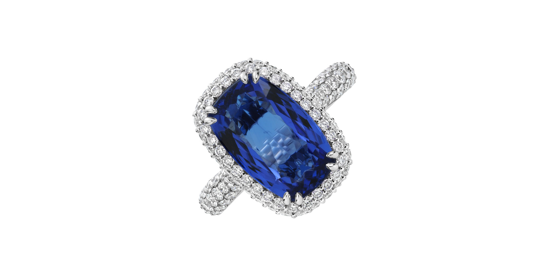 Prsten s diamanty a tanzanitem Ocean Depth