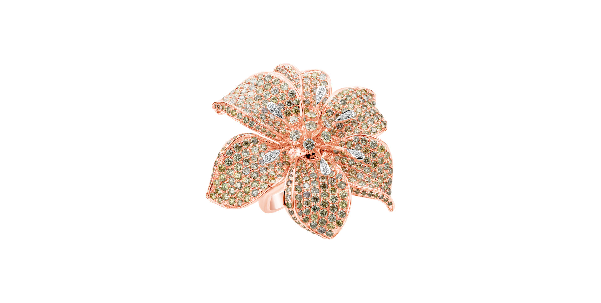 Prsten/brož s diamanty Lady of Flowers