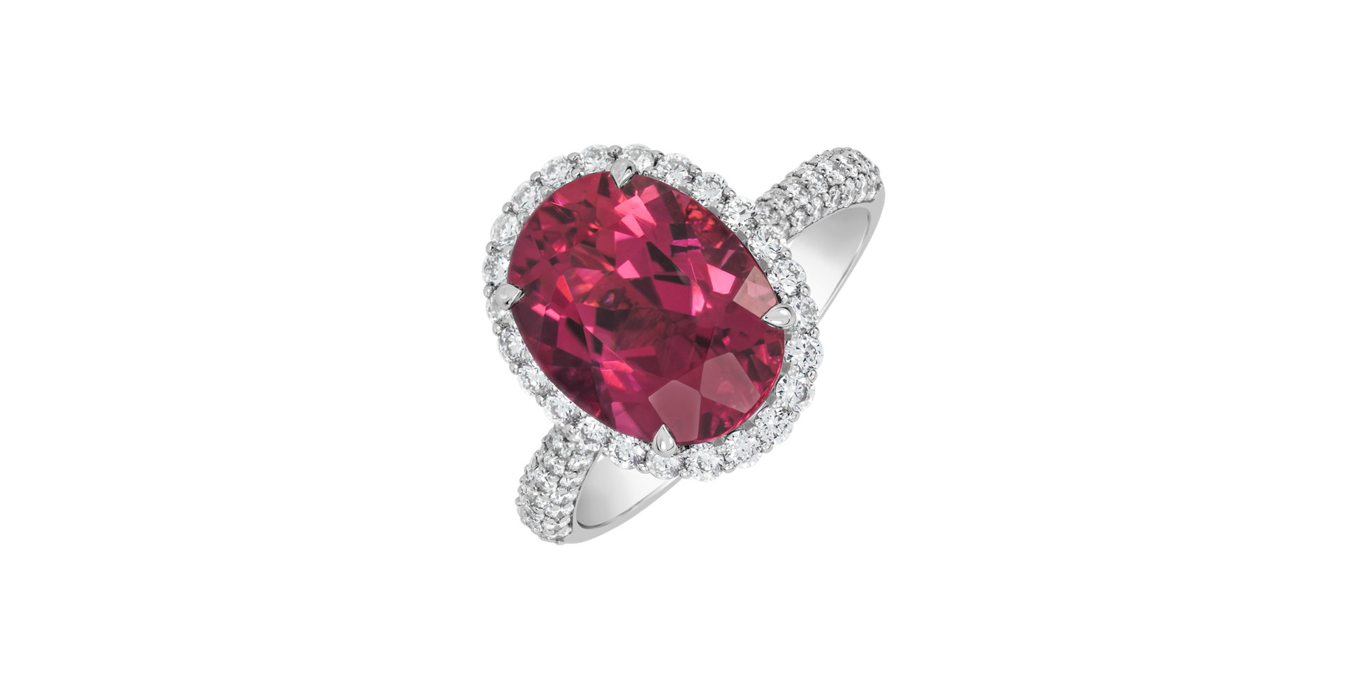 Prsten s diamanty a turmalínem Blush of Eternity