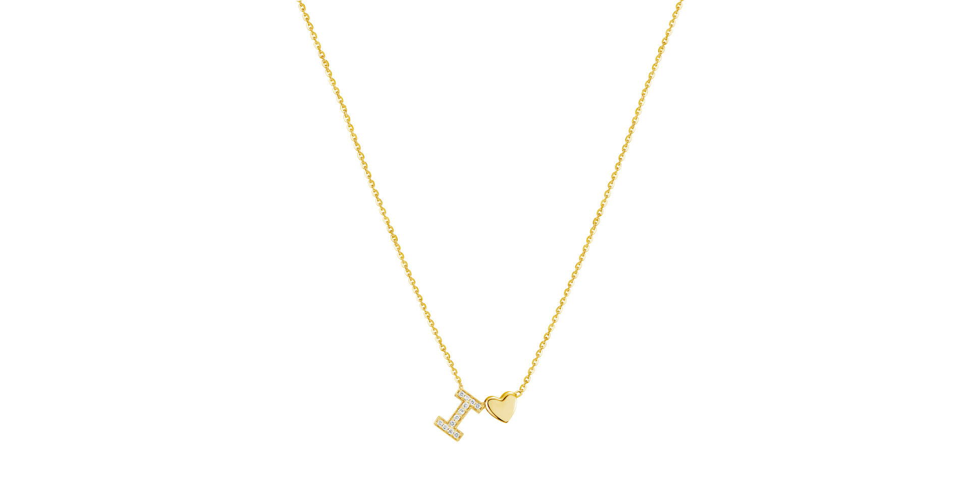 Náhrdelník s diamanty My Letter Heart