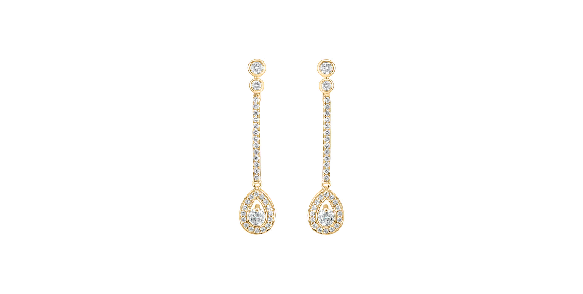 Náušnice s diamanty Glamour Drop
