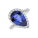 Prsten s diamanty a tanzanitem Teardrop of The Sea3