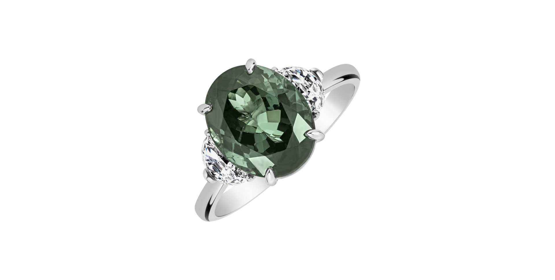 Prsten s diamanty a turmalínem Dynasty Gem