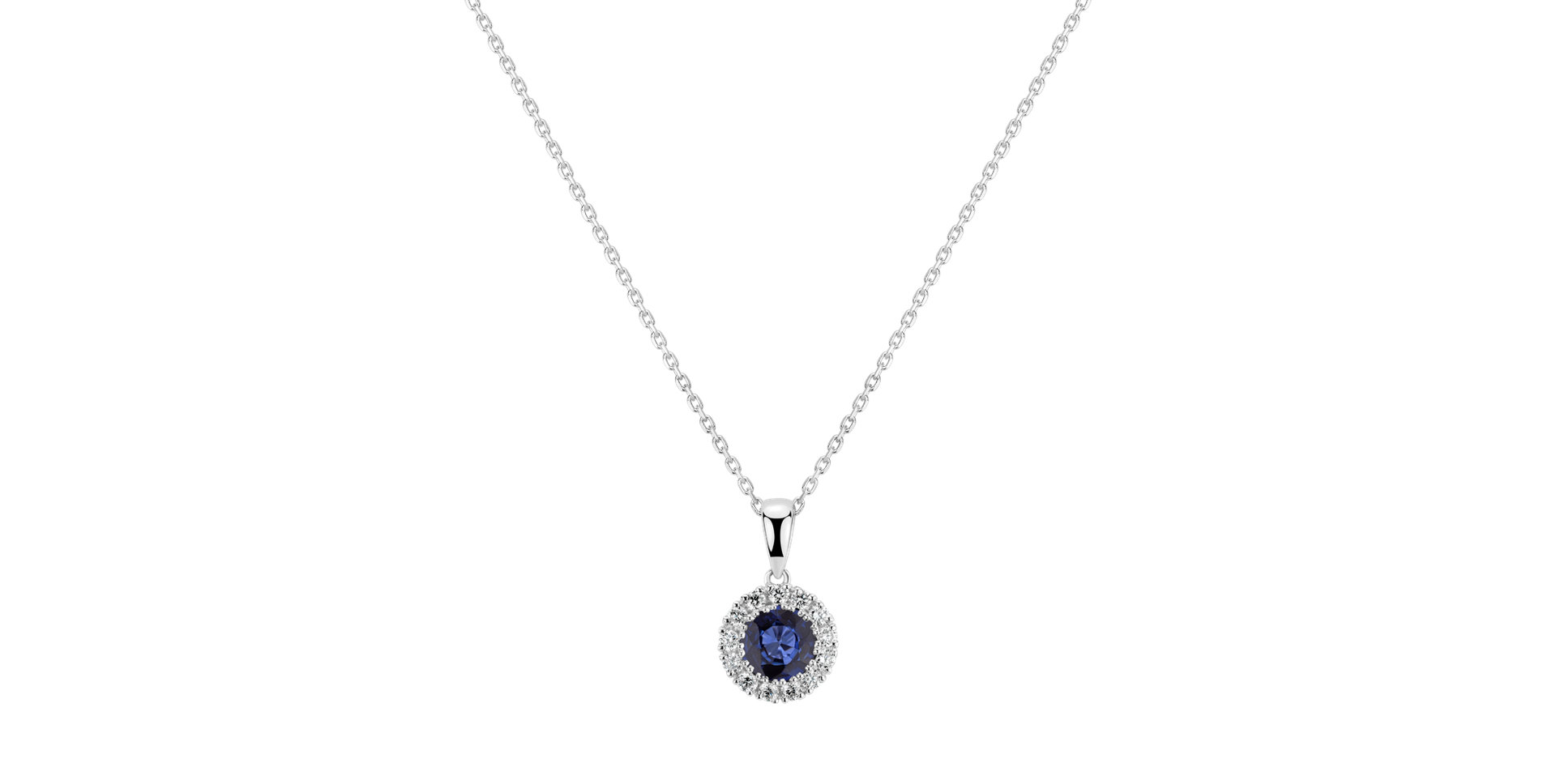 Přívěs se safírem a diamanty Sapphire Eye