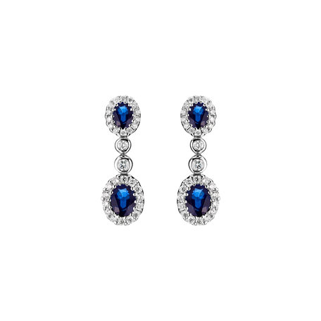 Náušnice s diamanty a safíry Sapphire Jealousy