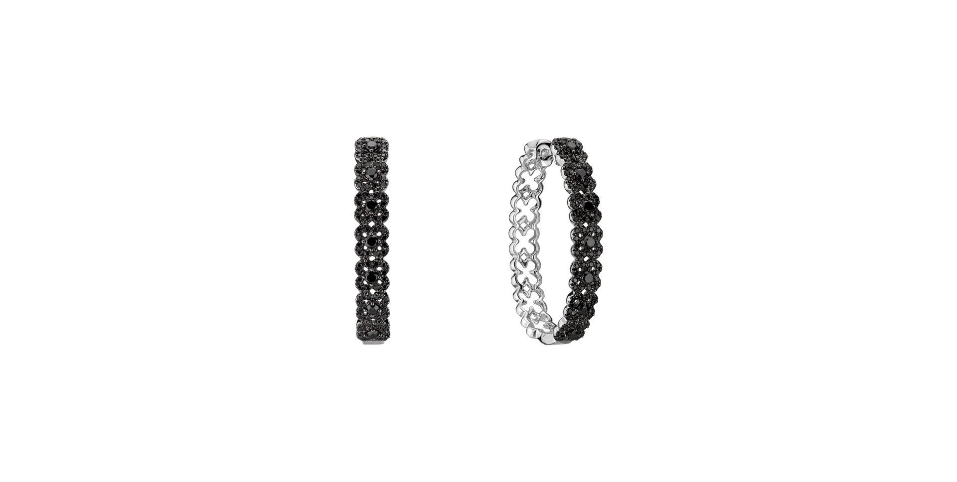 Náušnice s černými diamanty Charming Passion