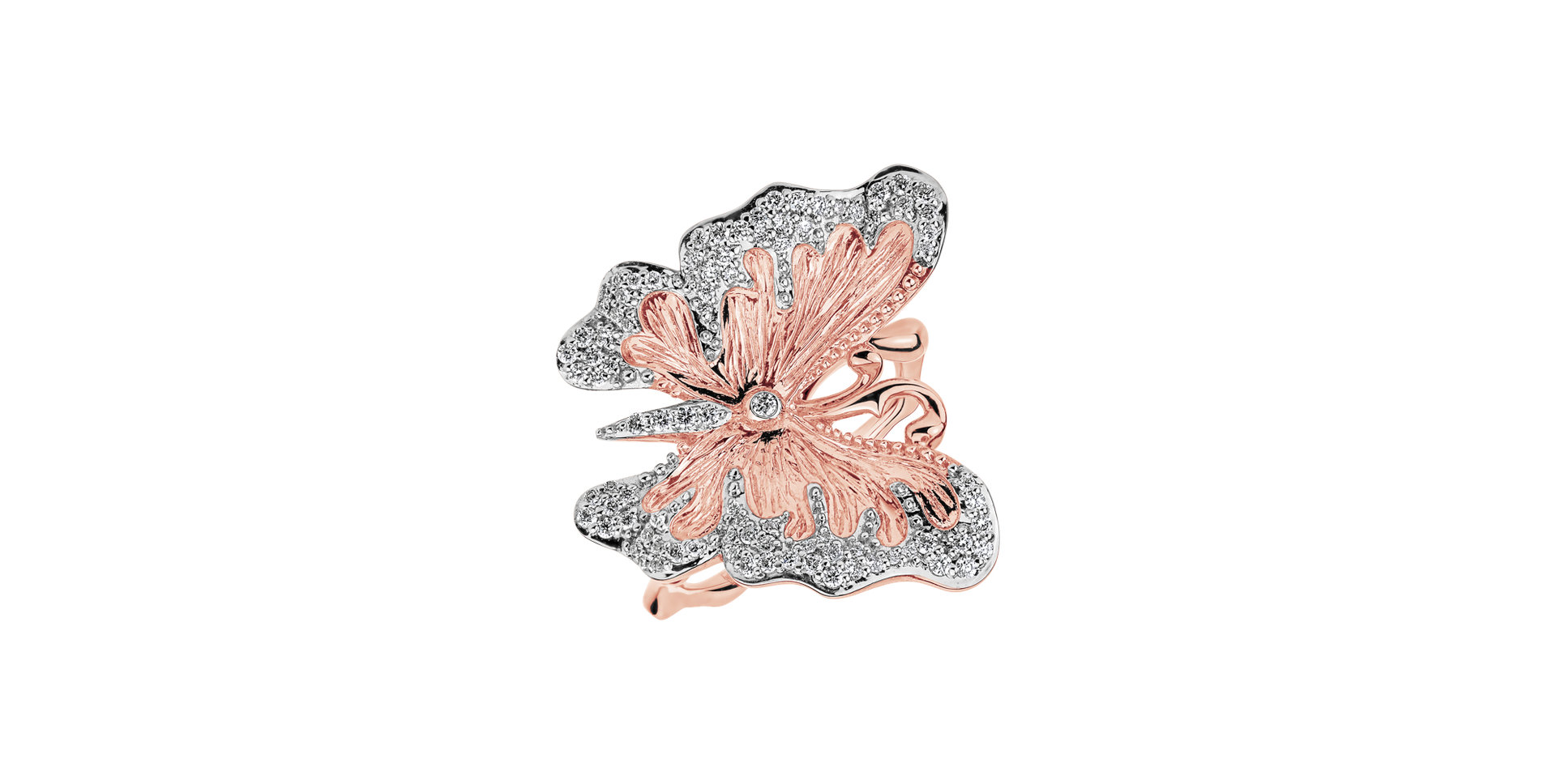 Prsten s diamanty Princely Butterfly