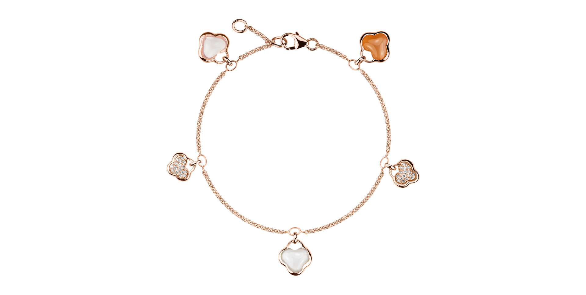 Náramek s diamanty, měsíčním kamenem a opálem Imposant Aurelia