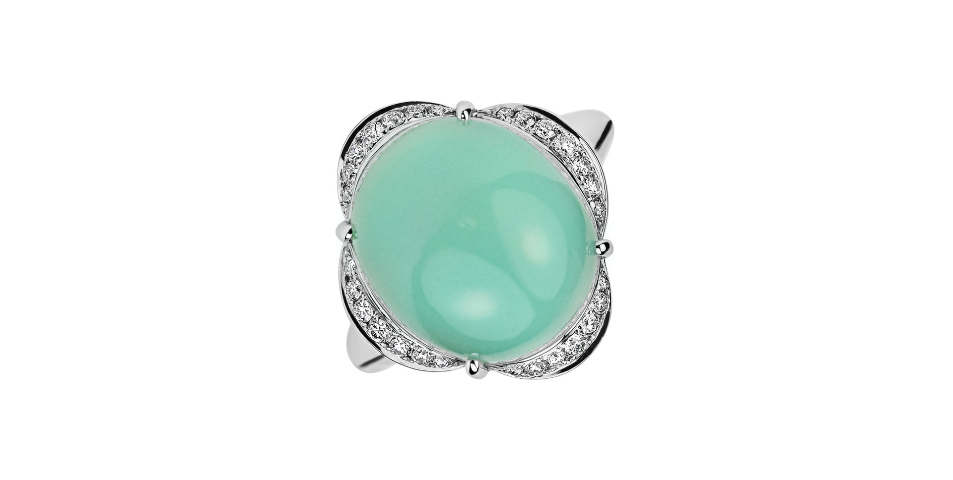 Prsten s chalcedonem a diamanty Spring Romance