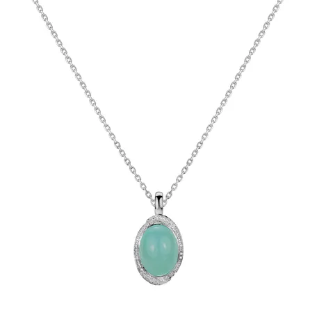 Přívěs s chalcedonem a diamanty Flora Symphony