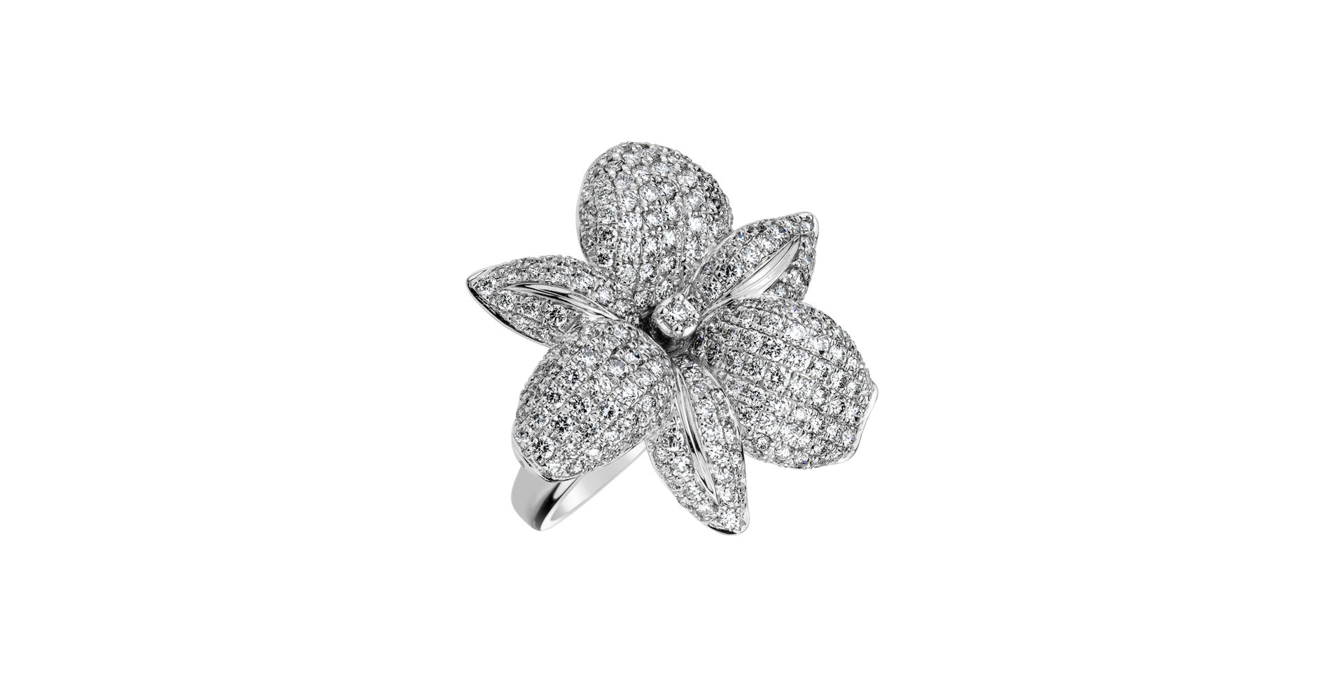 Prsten s diamanty Royal Flower