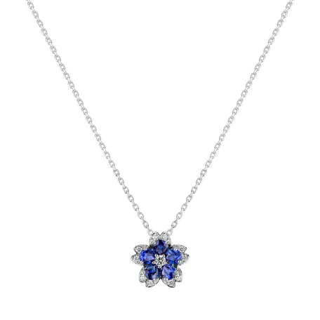 Přívěs s diamanty a safíry Sapphire Gem
