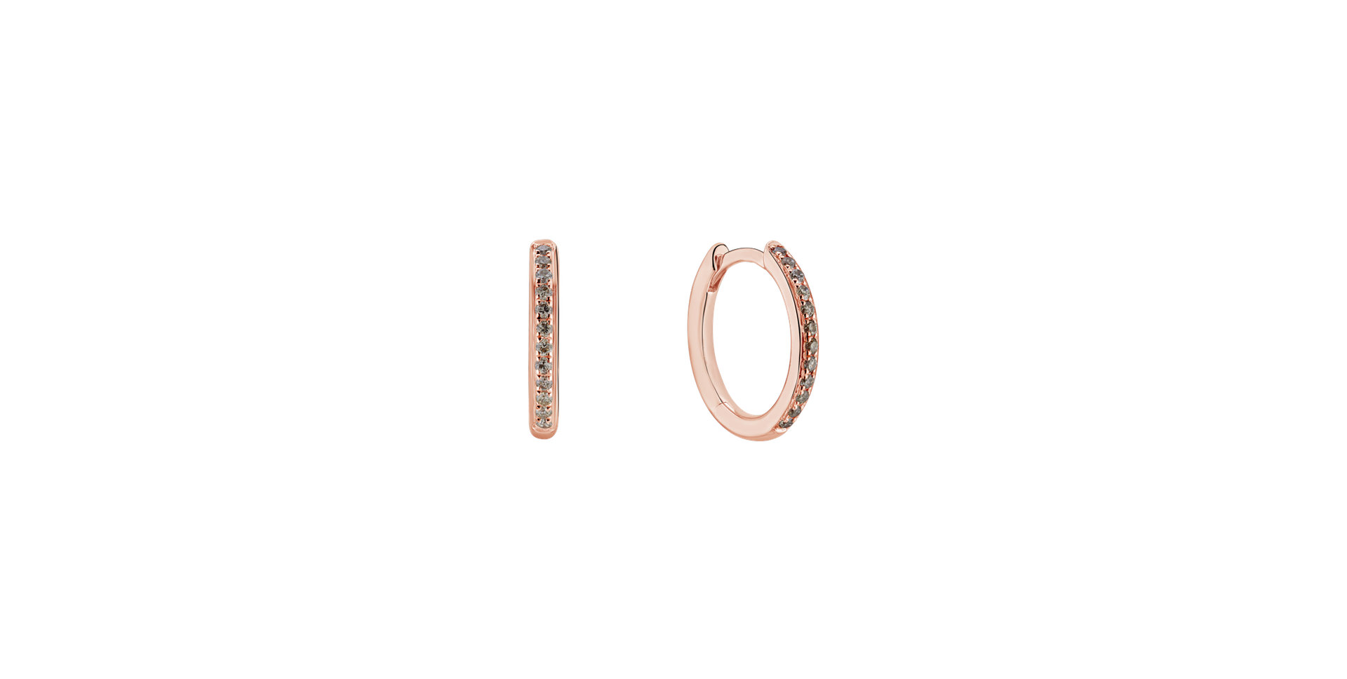 Náušnice s hnědými diamanty Moon Opium