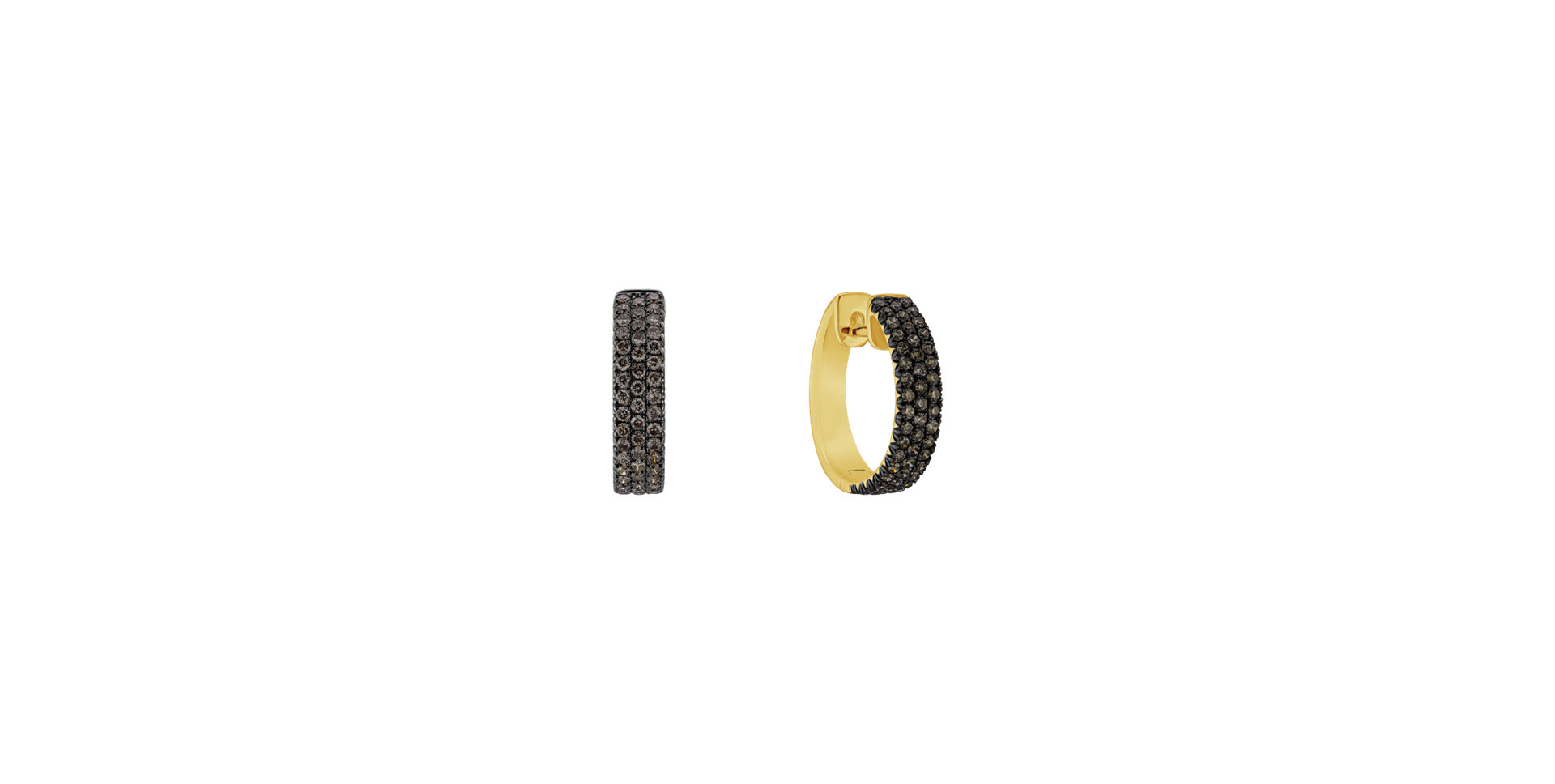 Náušnice s hnedými diamanty Seraph Waterfall