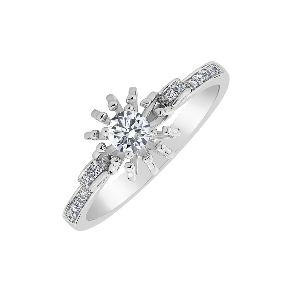 Prsten s diamanty Sparkle Ribbon