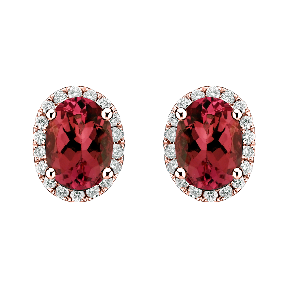 Náušnice s rubínem a diamanty Imperial Allegory