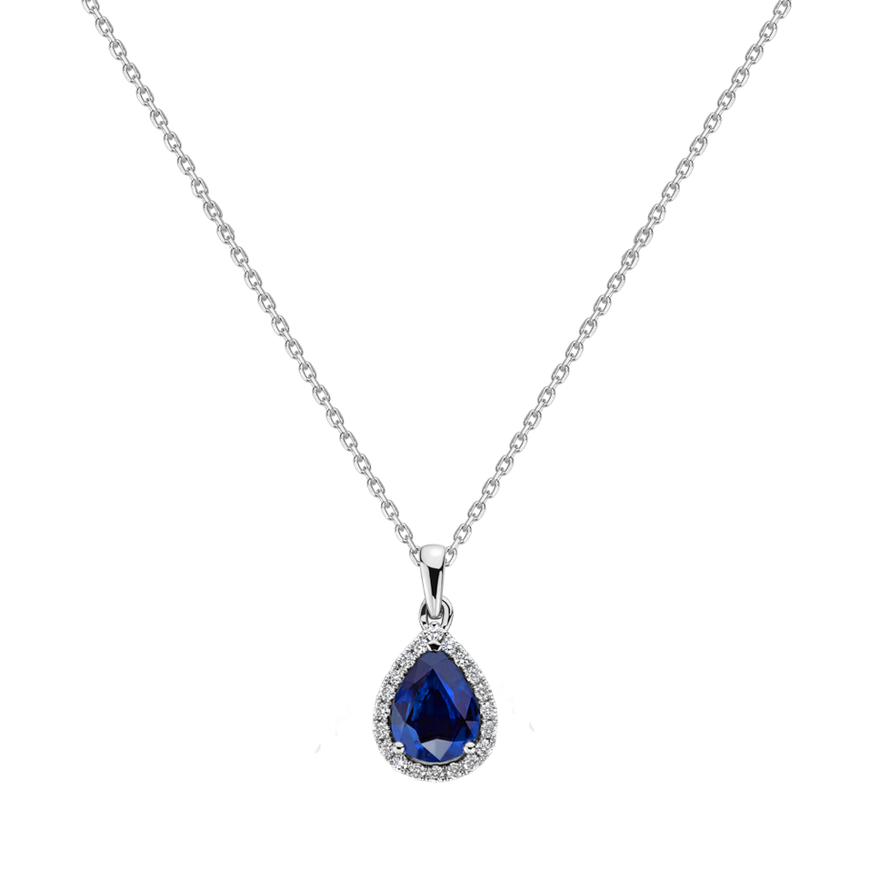 Přívěsek s diamanty a safírem Annalise