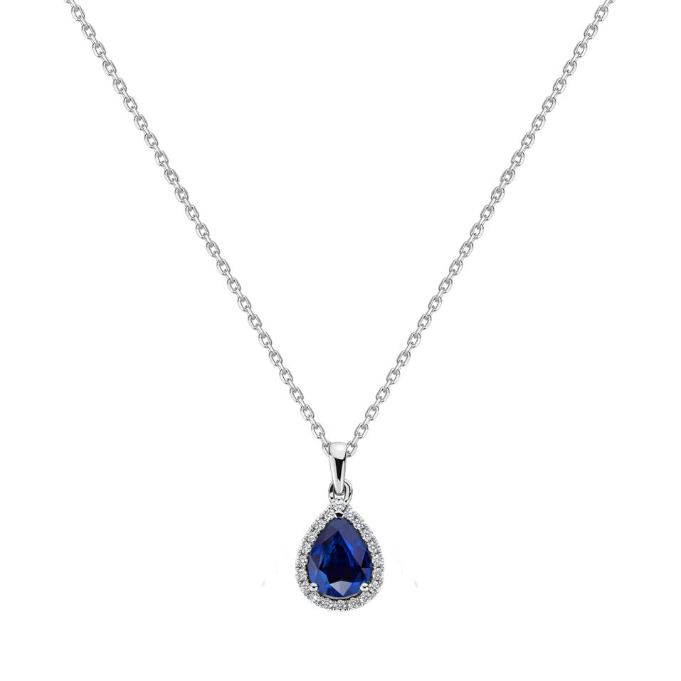 Přívěs s diamanty a safírem Annalise