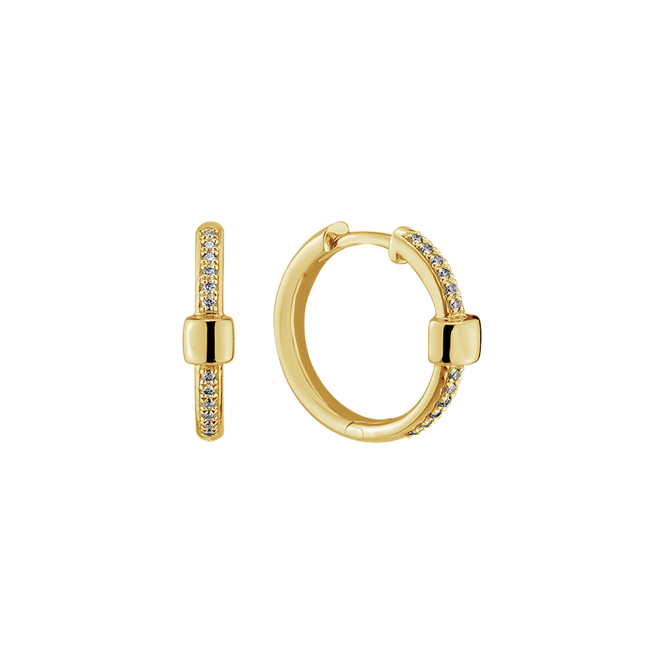 Náušnice s diamanty Charming Square