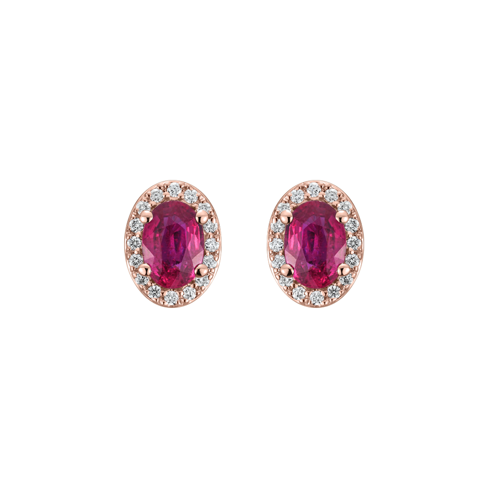 Náušnice s diamanty a rubínem Witching Allegory