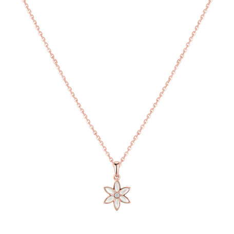 Přívěs s diamantem a perletí Floral Symphony