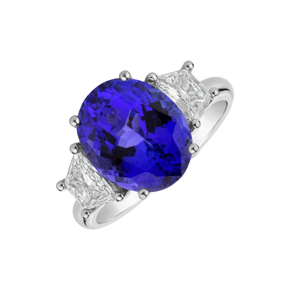 Prsten s tanzanitem a diamanty Midnight Desire