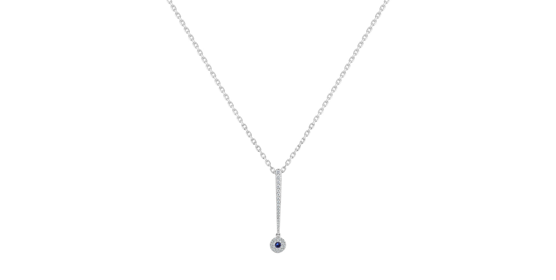 Přívěs se safírem a diamanty Sparkling Exclamation