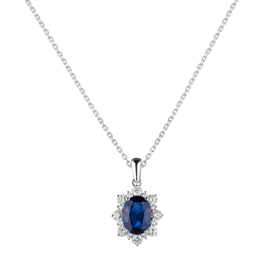 Přívěs se safírem a diamanty Royal Aurora