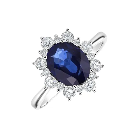 Prsten se safírem a diamanty Princess Gem