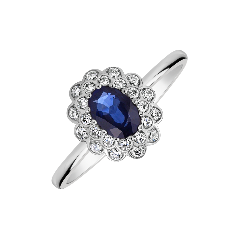 Prsten s diamanty a safírem Fairy Goddess